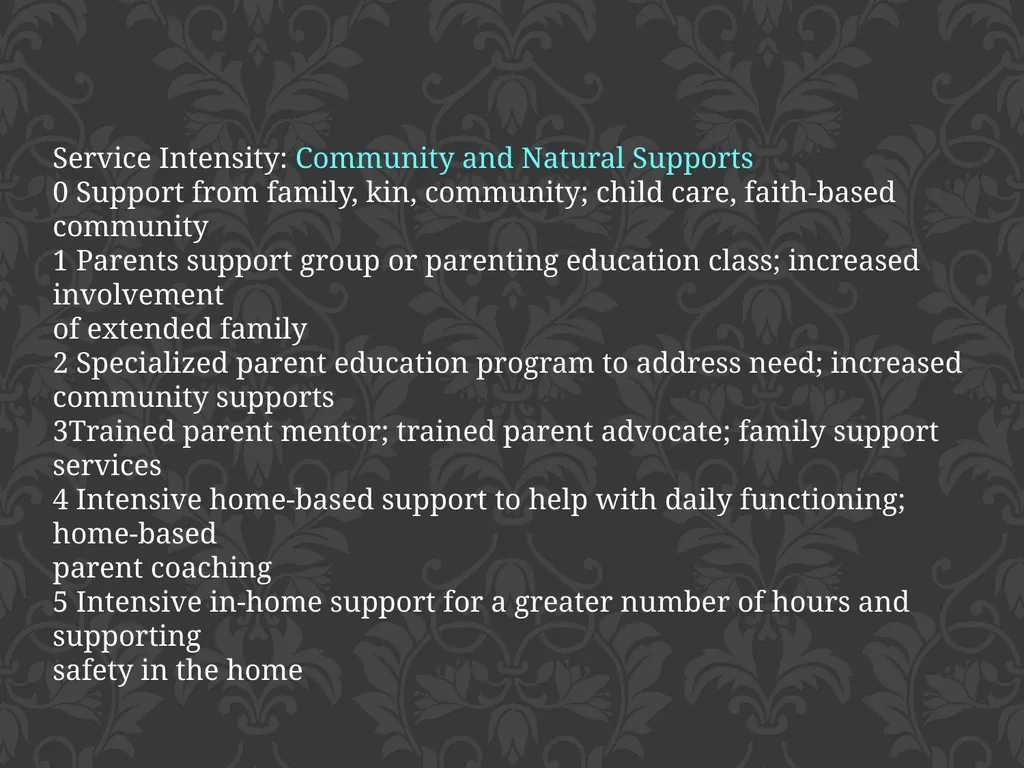 child adolescent service intensity instrument - slide 47 of 52