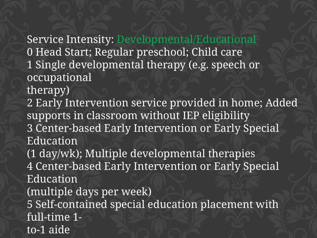 child adolescent service intensity instrument - slide 43 of 52