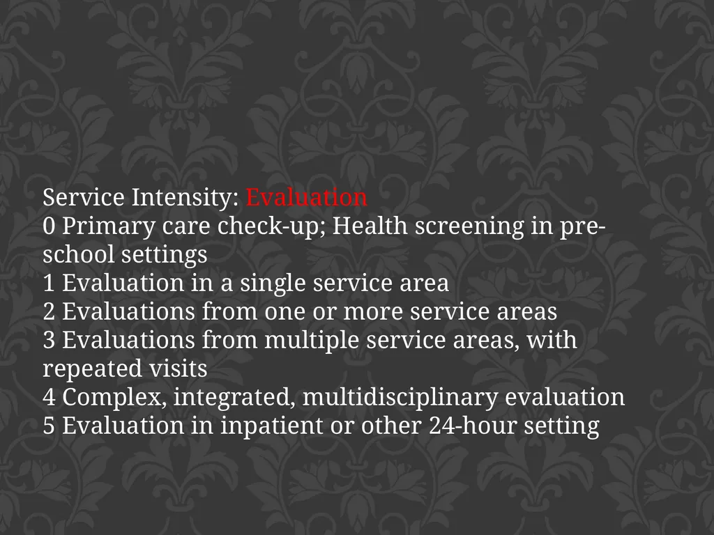 child adolescent service intensity instrument - slide 41 of 52