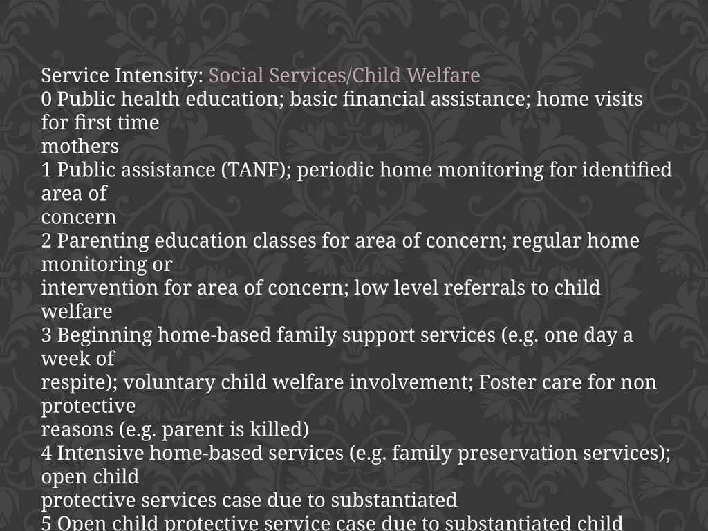 child adolescent service intensity instrument - slide 45 of 52