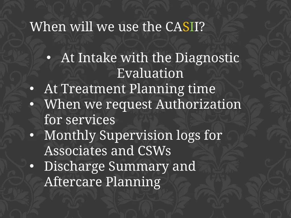 child adolescent service intensity instrument - slide 23 of 52
