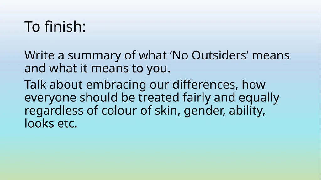 No Outsiders Week beginning 29th June 2020 What - slide 51 of 51
