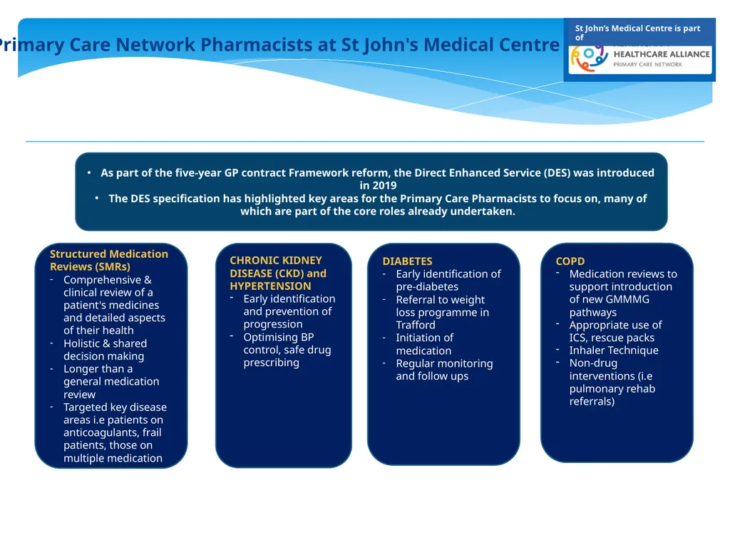 Clinical Pharmacists are increasingly working as - slide 3 of 4