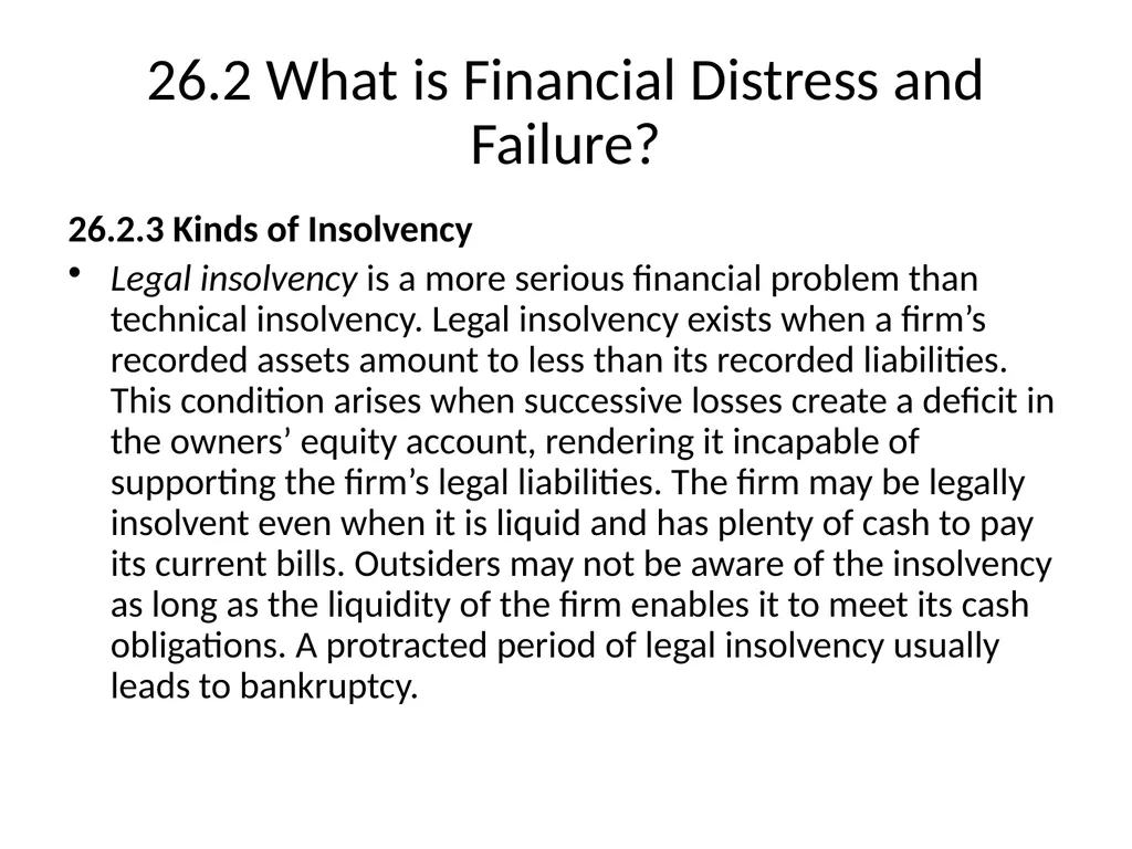 Chapter 26 Bankruptcy, Workouts, and Corporate - slide 15 of 80