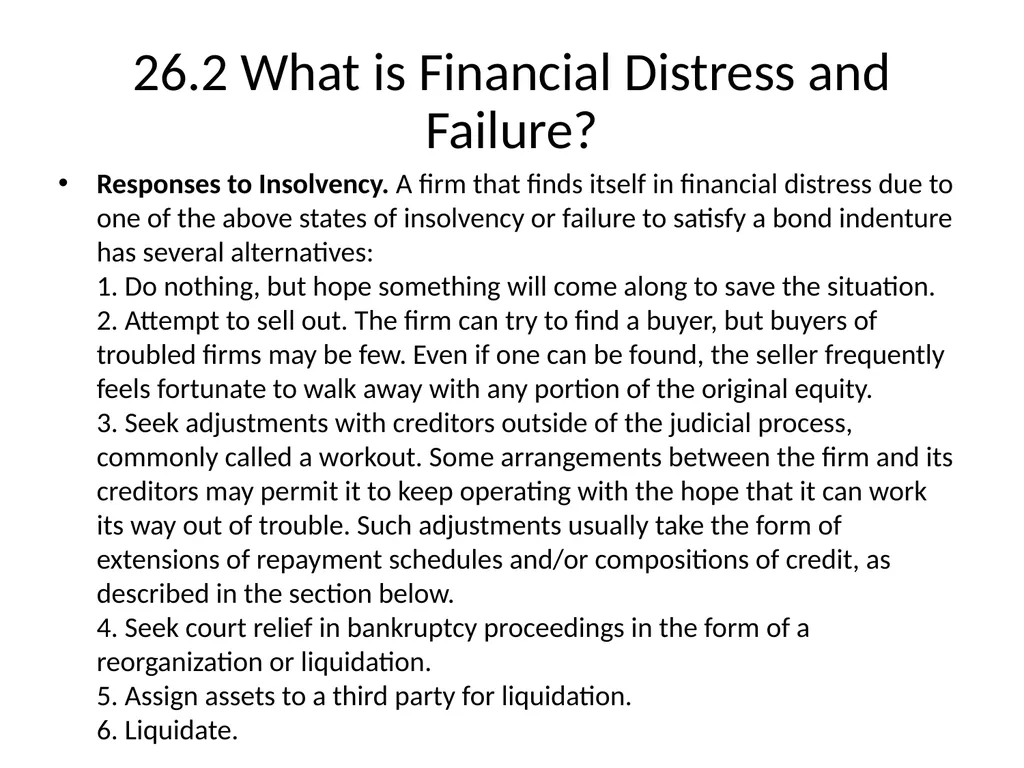 Chapter 26 Bankruptcy, Workouts, and Corporate - slide 20 of 80