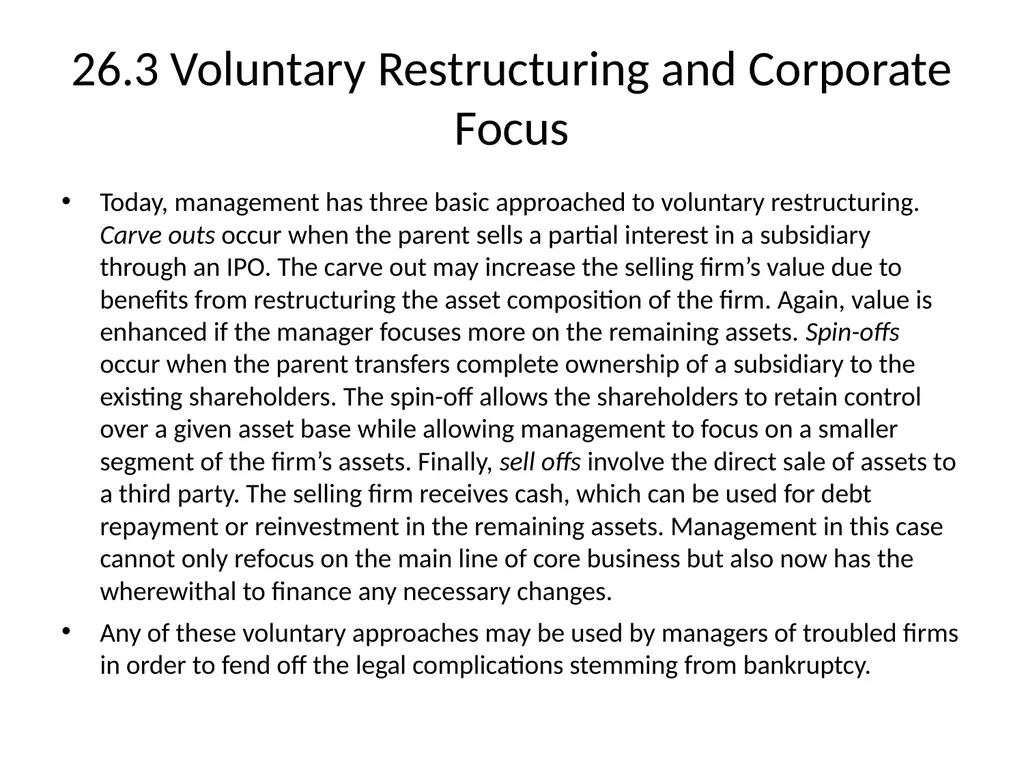 Chapter 26 Bankruptcy, Workouts, and Corporate - slide 22 of 80