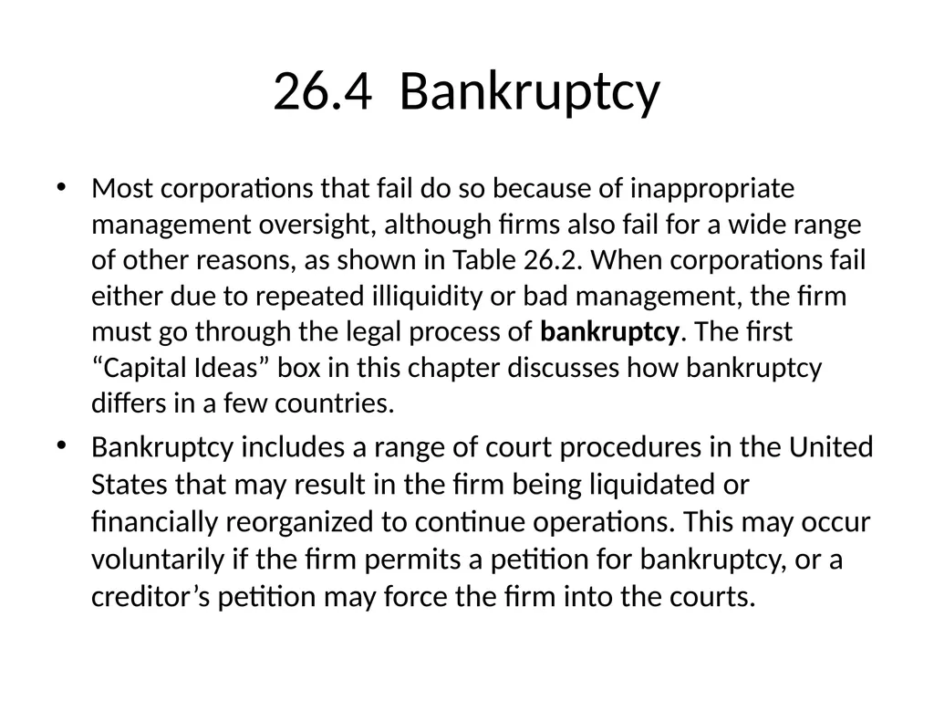 Chapter 26 Bankruptcy, Workouts, and Corporate - slide 23 of 80
