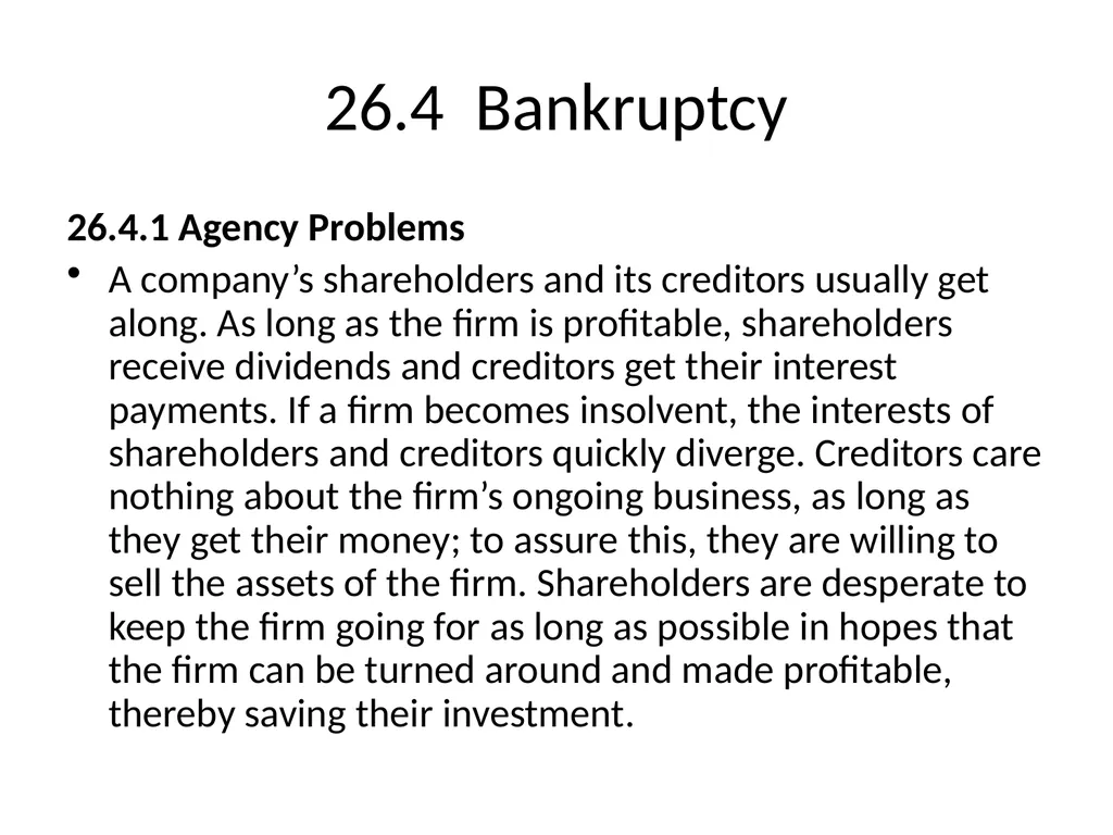 Chapter 26 Bankruptcy, Workouts, and Corporate - slide 26 of 80