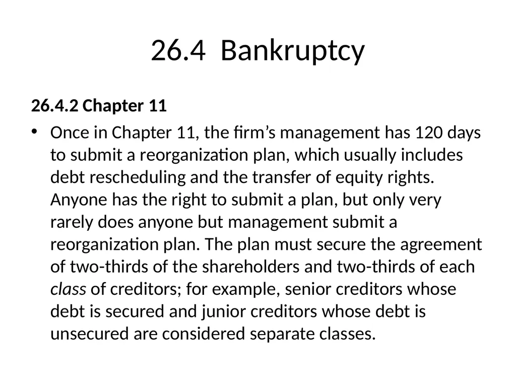 Chapter 26 Bankruptcy, Workouts, and Corporate - slide 30 of 80