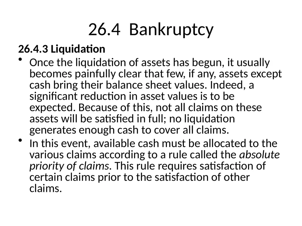 Chapter 26 Bankruptcy, Workouts, and Corporate - slide 40 of 80