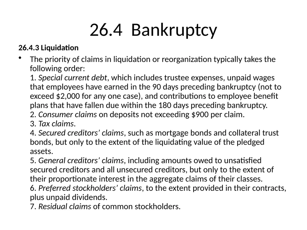 Chapter 26 Bankruptcy, Workouts, and Corporate - slide 41 of 80