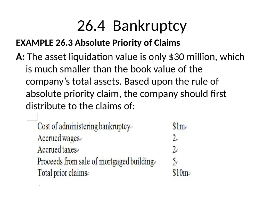 Chapter 26 Bankruptcy, Workouts, and Corporate - slide 45 of 80