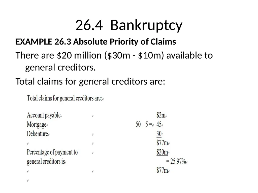 Chapter 26 Bankruptcy, Workouts, and Corporate - slide 46 of 80