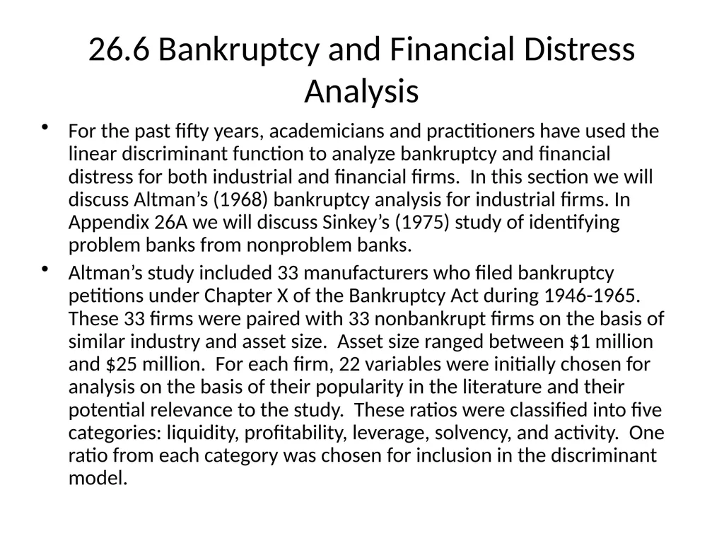 Chapter 26 Bankruptcy, Workouts, and Corporate - slide 62 of 80