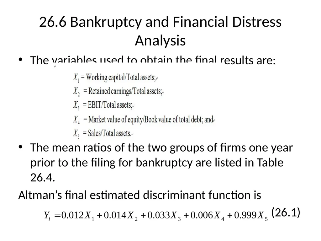 Chapter 26 Bankruptcy, Workouts, and Corporate - slide 63 of 80