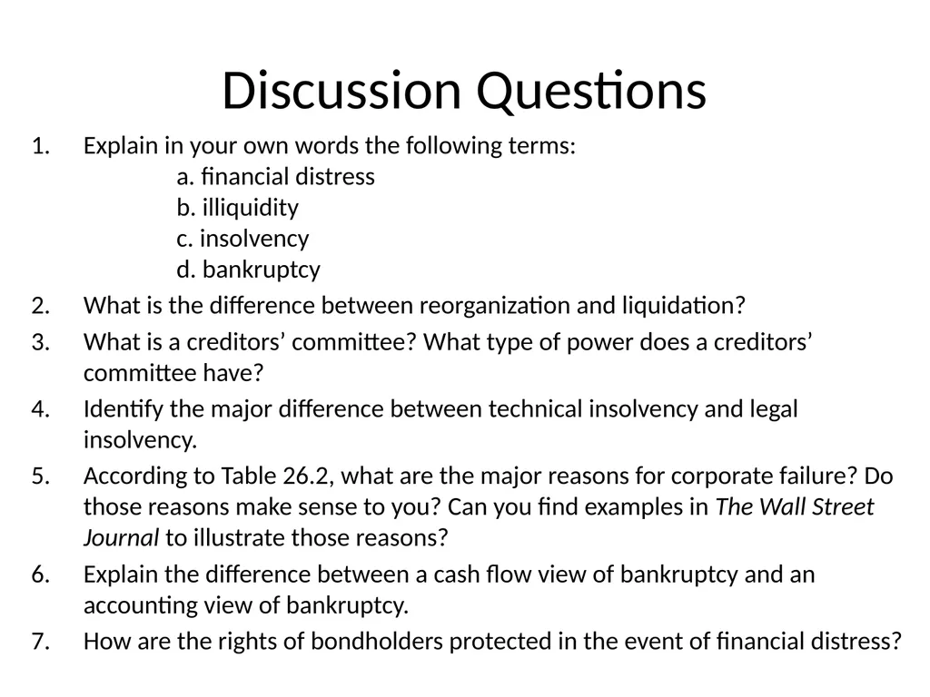 Chapter 26 Bankruptcy, Workouts, and Corporate - slide 76 of 80