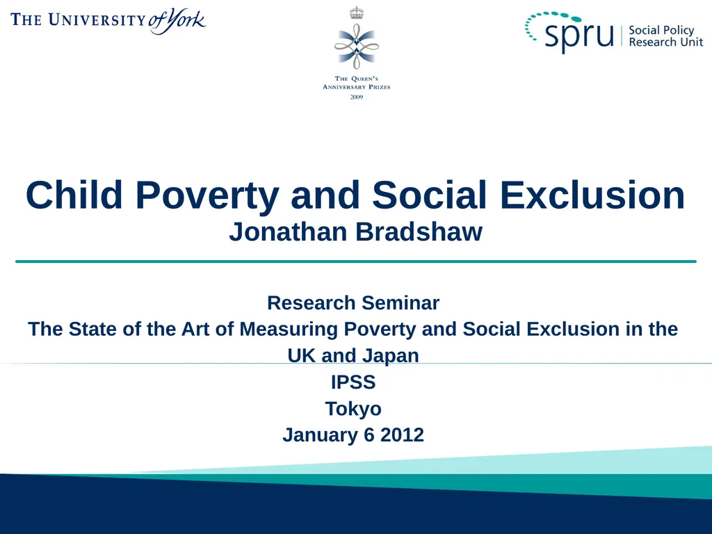 Child Poverty and Social Exclusion Jonathan - slide 1 of 26