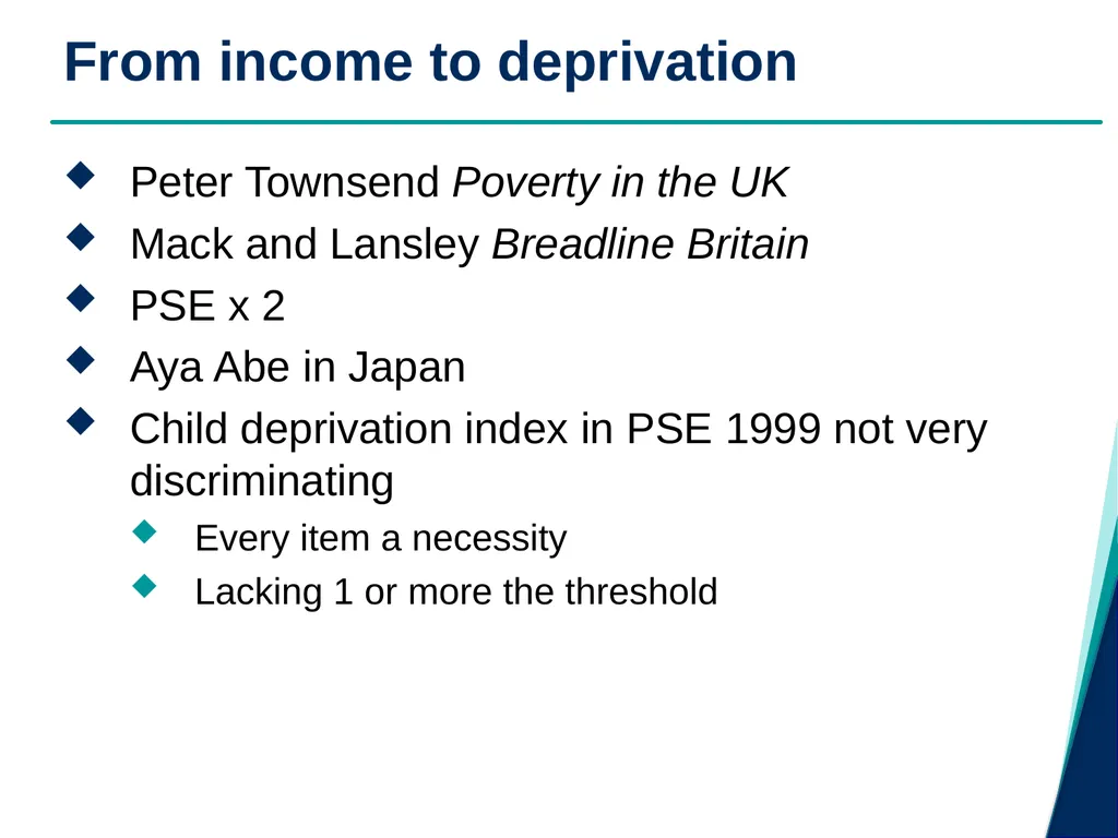 Child Poverty and Social Exclusion Jonathan - slide 13 of 26