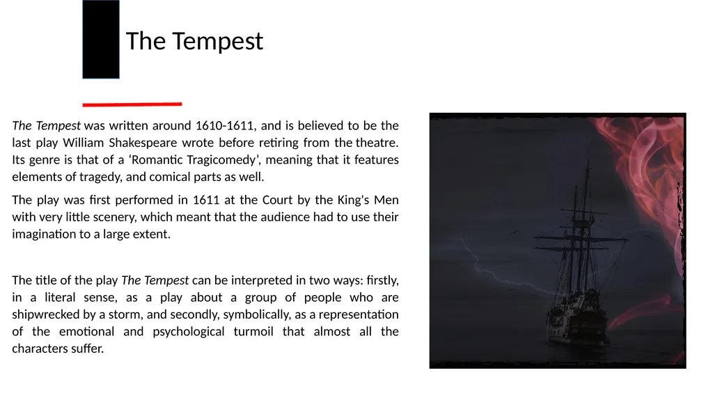 The Tempest Year 8 | The Tempest Big Lecture What - slide 5 of 19