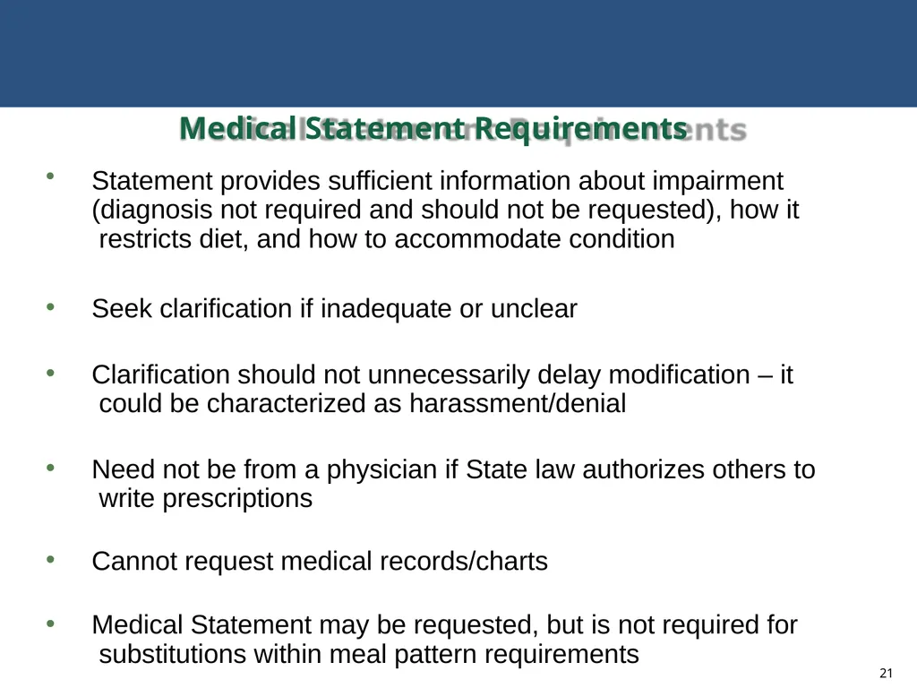 MODIFICATIONS TO ACCOMMODATE INDIVIDUALS WITH - slide 21 of 25