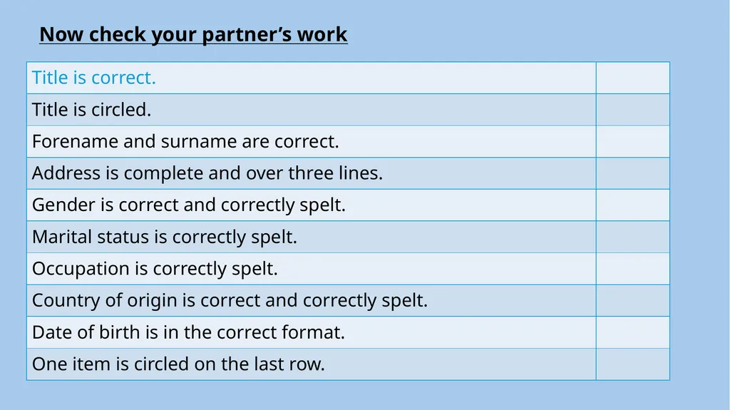 ESOL Entry 1-2 Lesson (about 90 minutes*) Form - slide 21 of 23