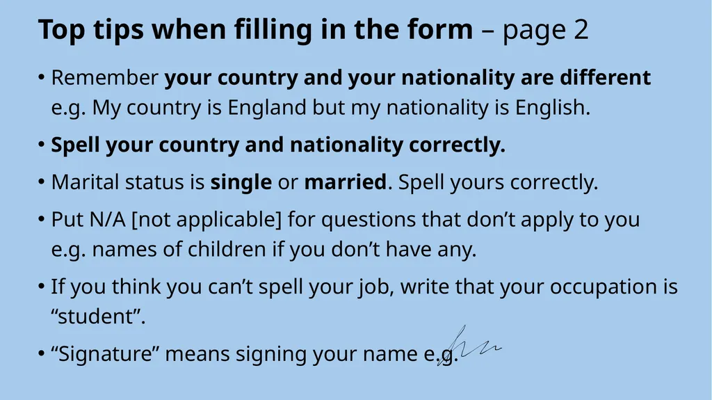 ESOL Entry 1-2 Lesson (about 90 minutes*) Form - slide 8 of 23