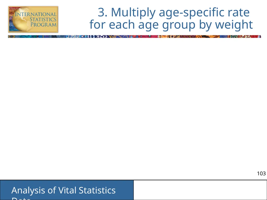 Analysis of Vital Statistics Data These materials - slide 103 of 159