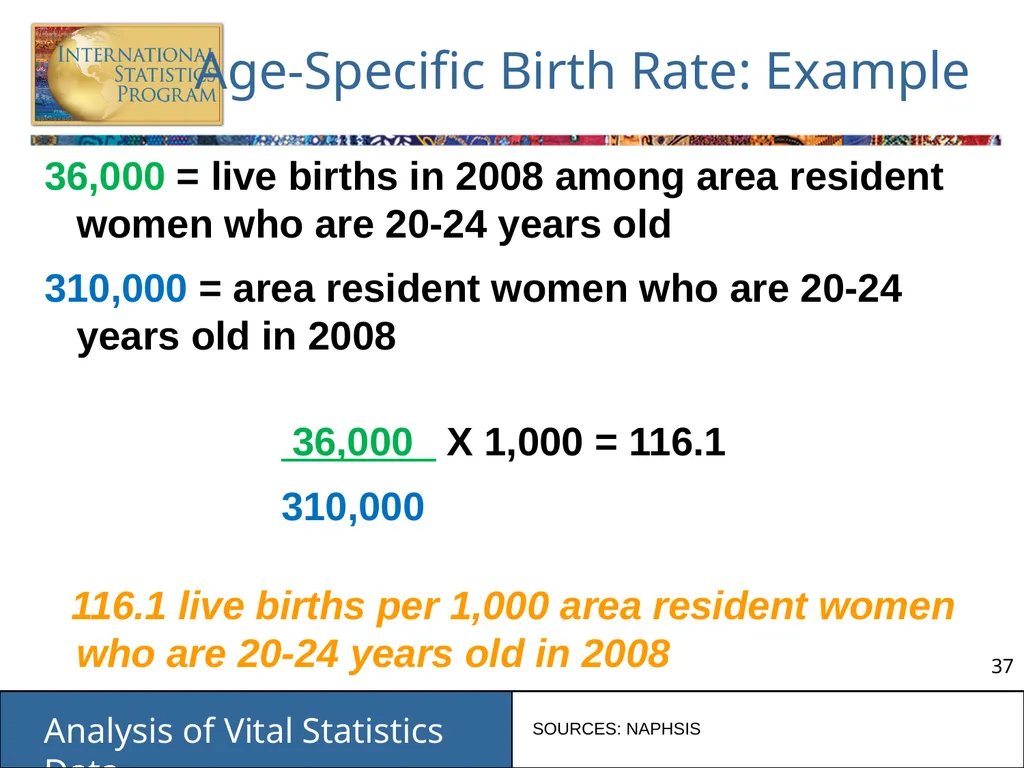 Analysis of Vital Statistics Data These materials - slide 37 of 159