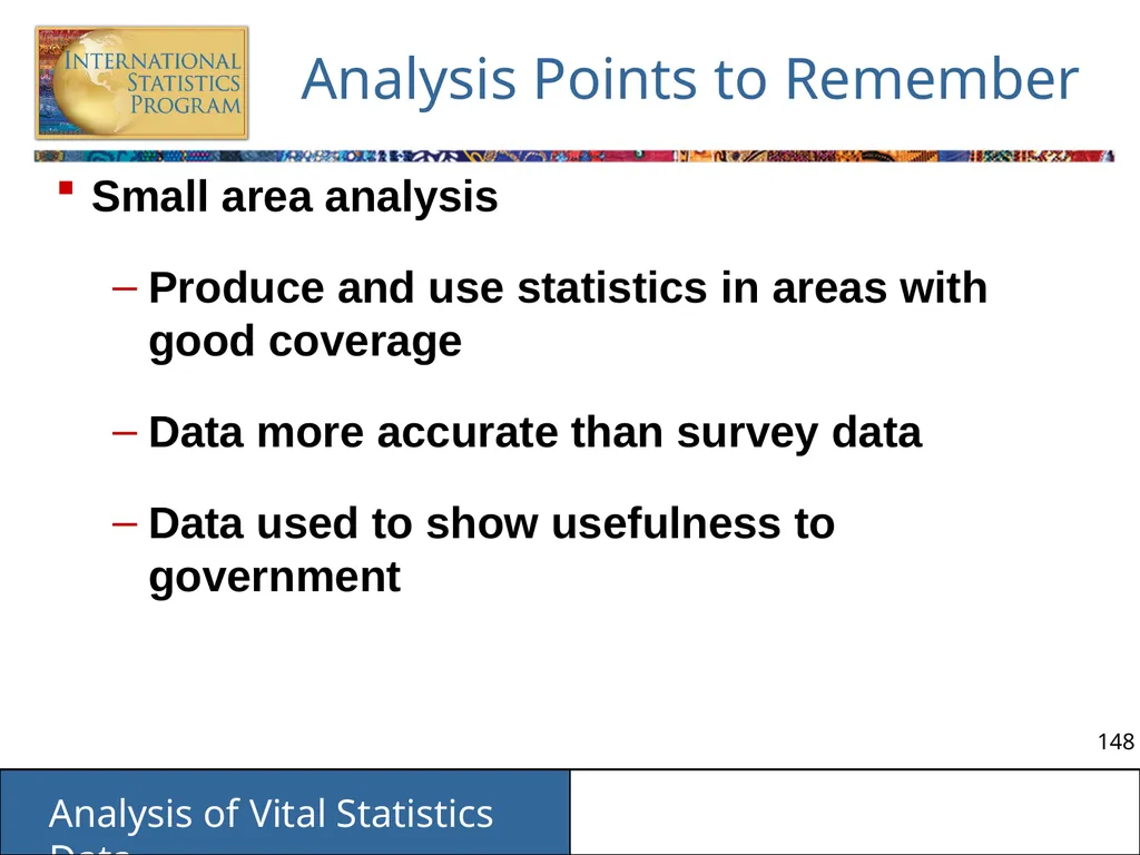 Analysis of Vital Statistics Data These materials - slide 148 of 159