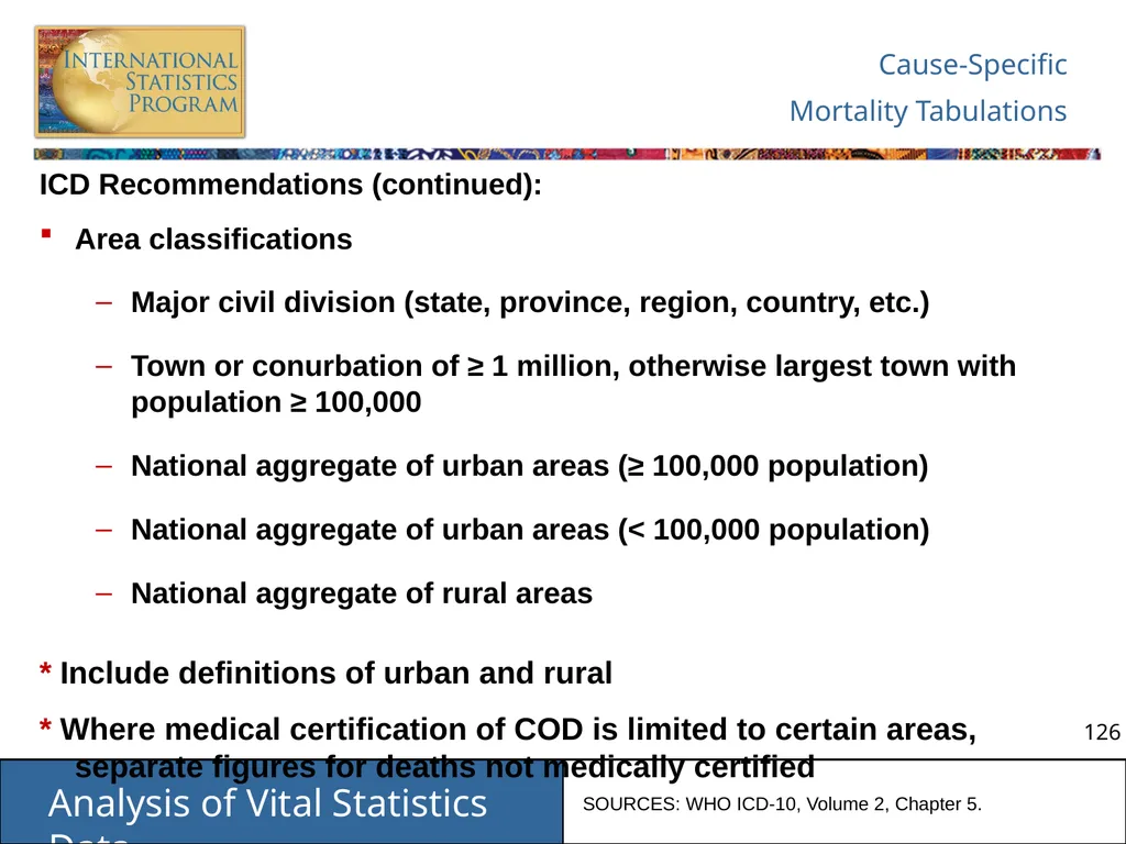 Analysis of Vital Statistics Data These materials - slide 126 of 159