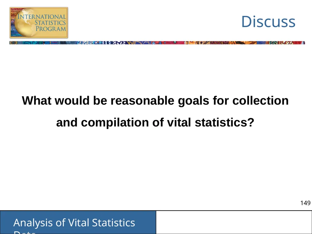 Analysis of Vital Statistics Data These materials - slide 149 of 159