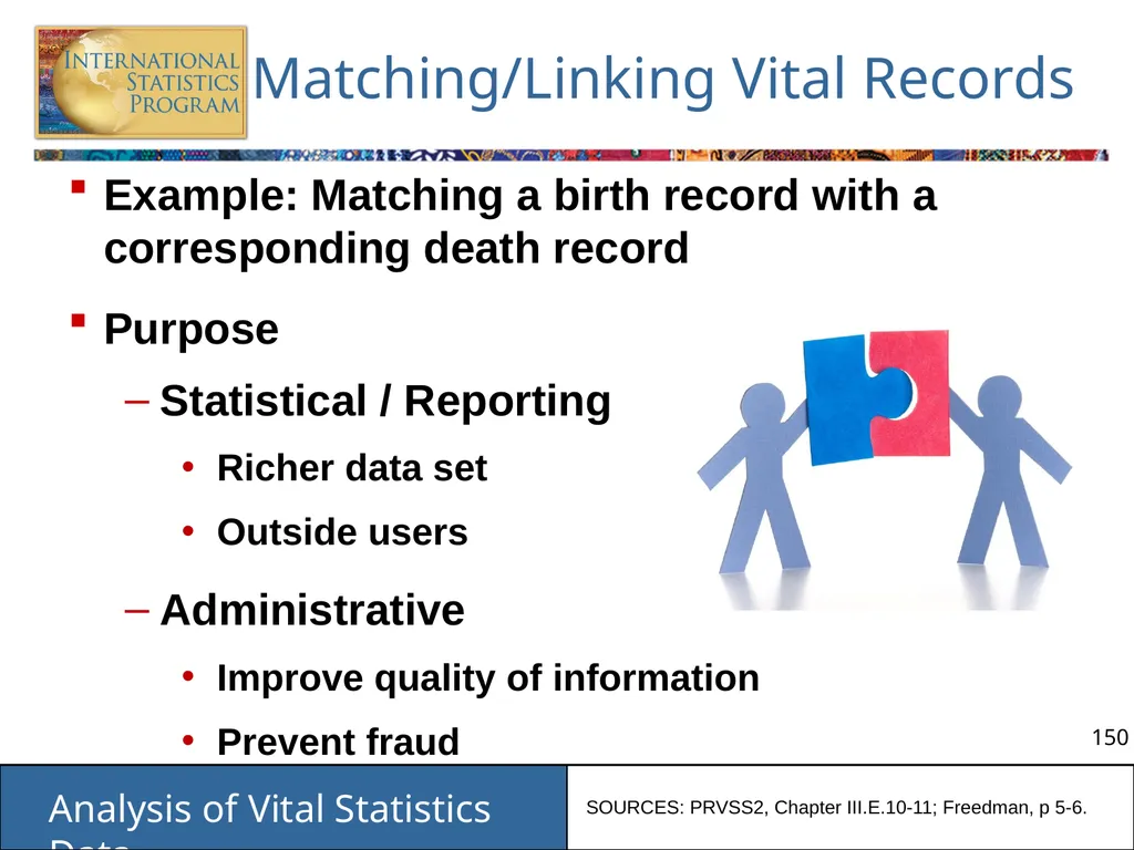 Analysis of Vital Statistics Data These materials - slide 150 of 159
