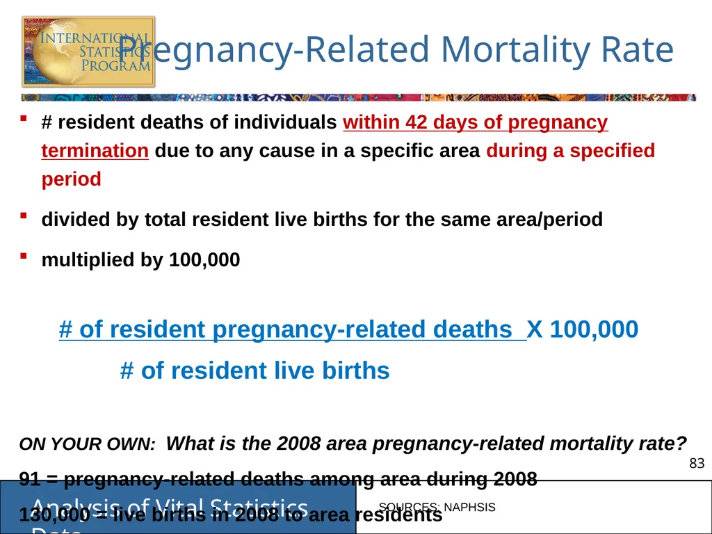 Analysis of Vital Statistics Data These materials - slide 83 of 159