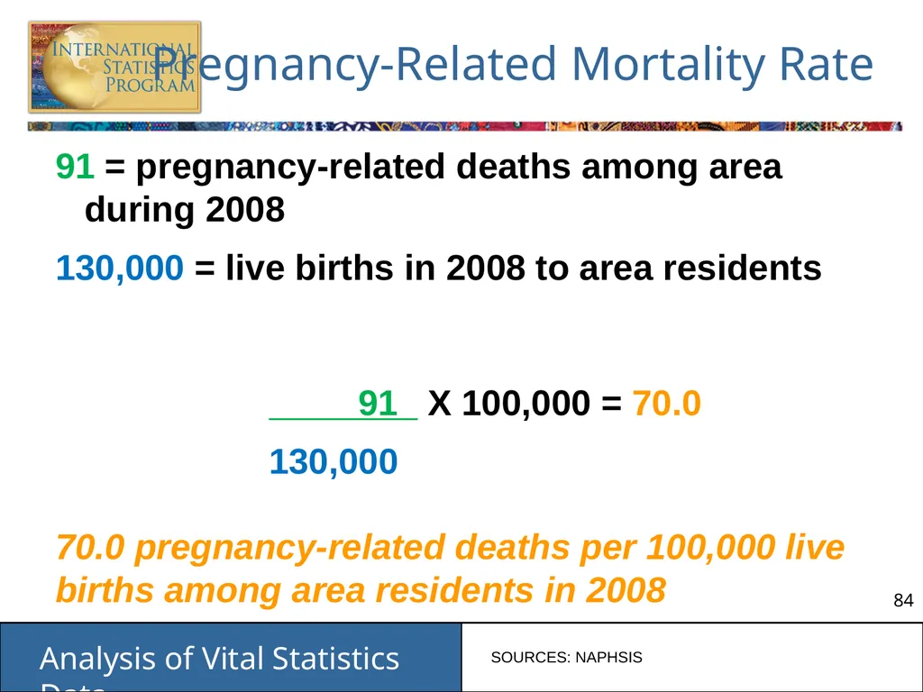 Analysis of Vital Statistics Data These materials - slide 84 of 159