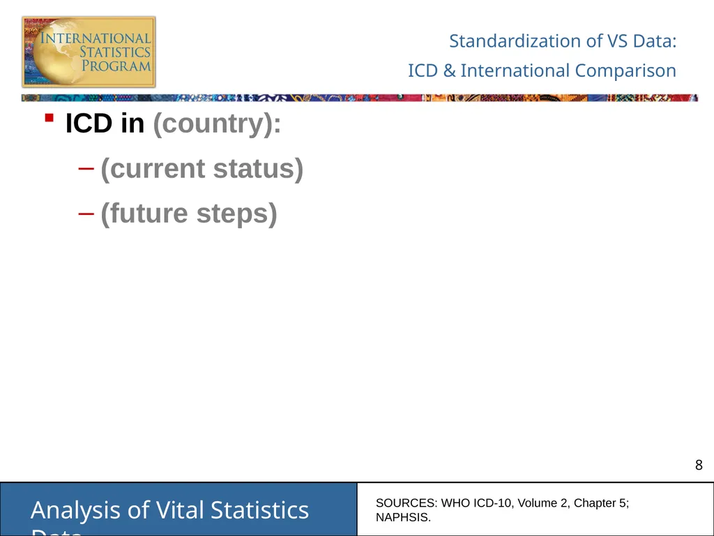 Analysis of Vital Statistics Data These materials - slide 8 of 159