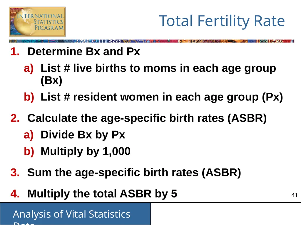 Analysis of Vital Statistics Data These materials - slide 41 of 159