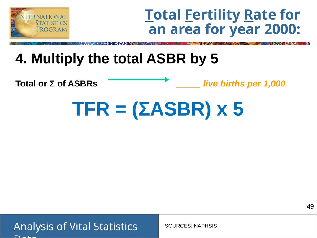 Analysis of Vital Statistics Data These materials - slide 49 of 159