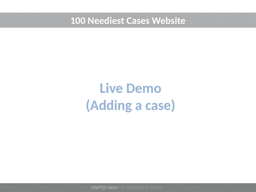 100 NEEDIEST CASES 2022 PROGRAM YEAR Welcome - slide 11 of 20