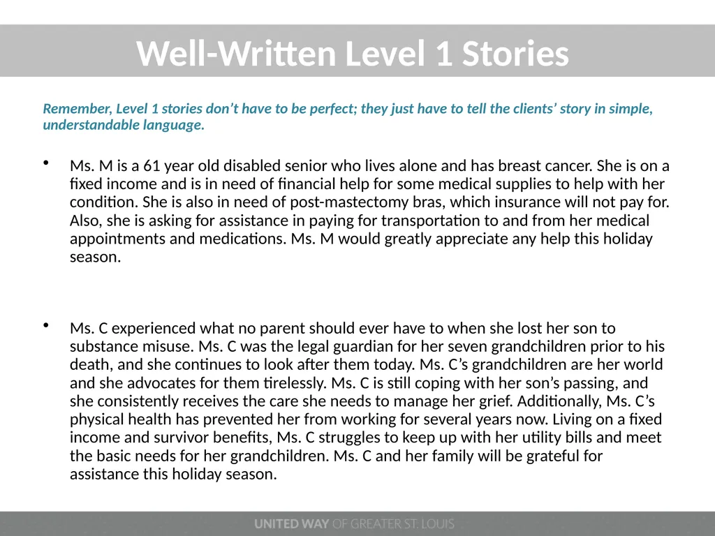 100 NEEDIEST CASES 2022 PROGRAM YEAR Welcome - slide 14 of 20