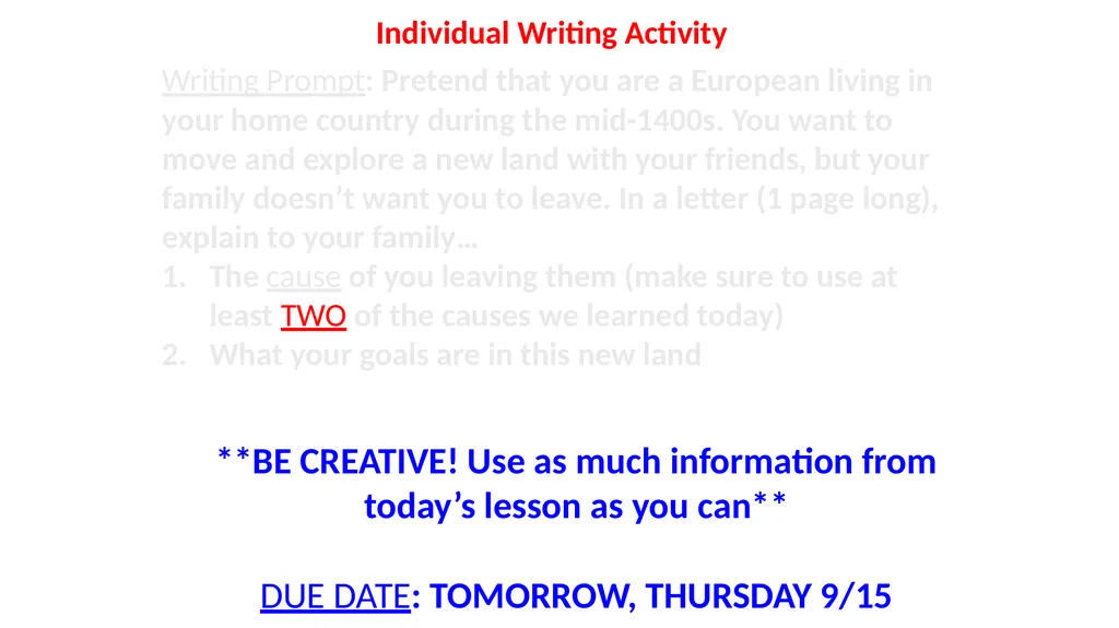 DO NOW: Answer the following questions in your - slide 24 of 25