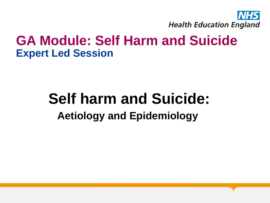 MRCPsych General Adult Module Self Harm and - slide 4 of 45