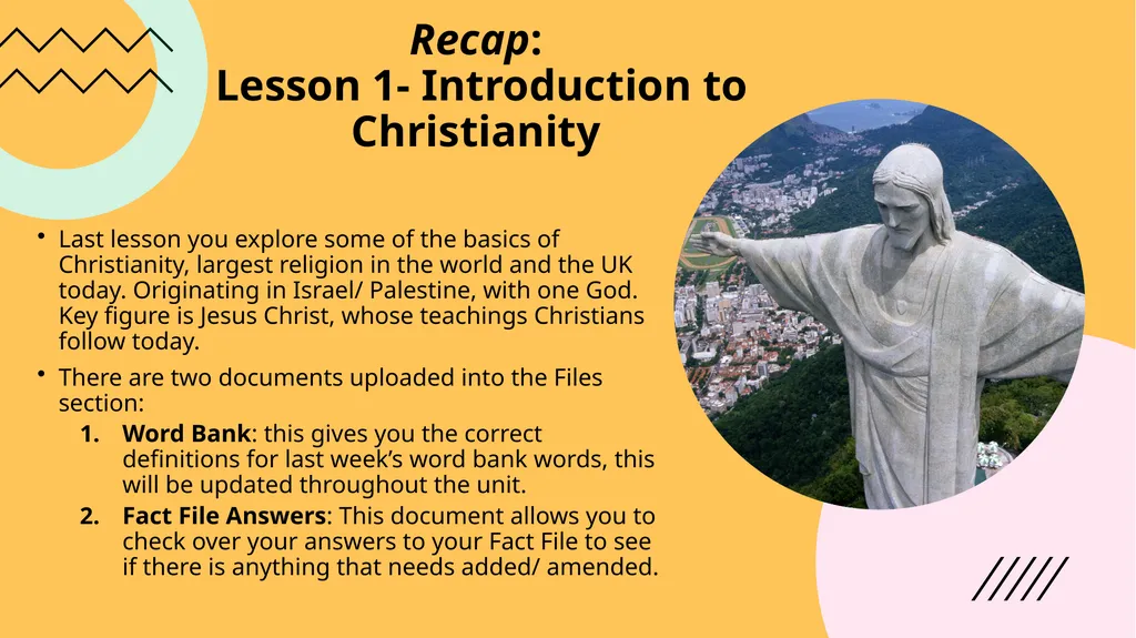 Online Learning Instructions: Recap: Lesson 1- - slide 2 of 16