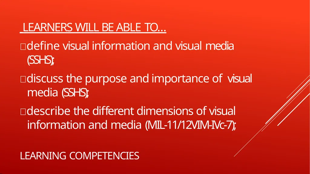MEDIA AND INFORMATION LITERACY VISUAL INFORMATION - slide 2 of 71