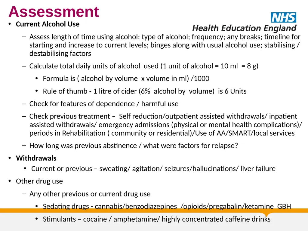 Substance Misuse Module Diagnosis & Treatment of - slide 16 of 87