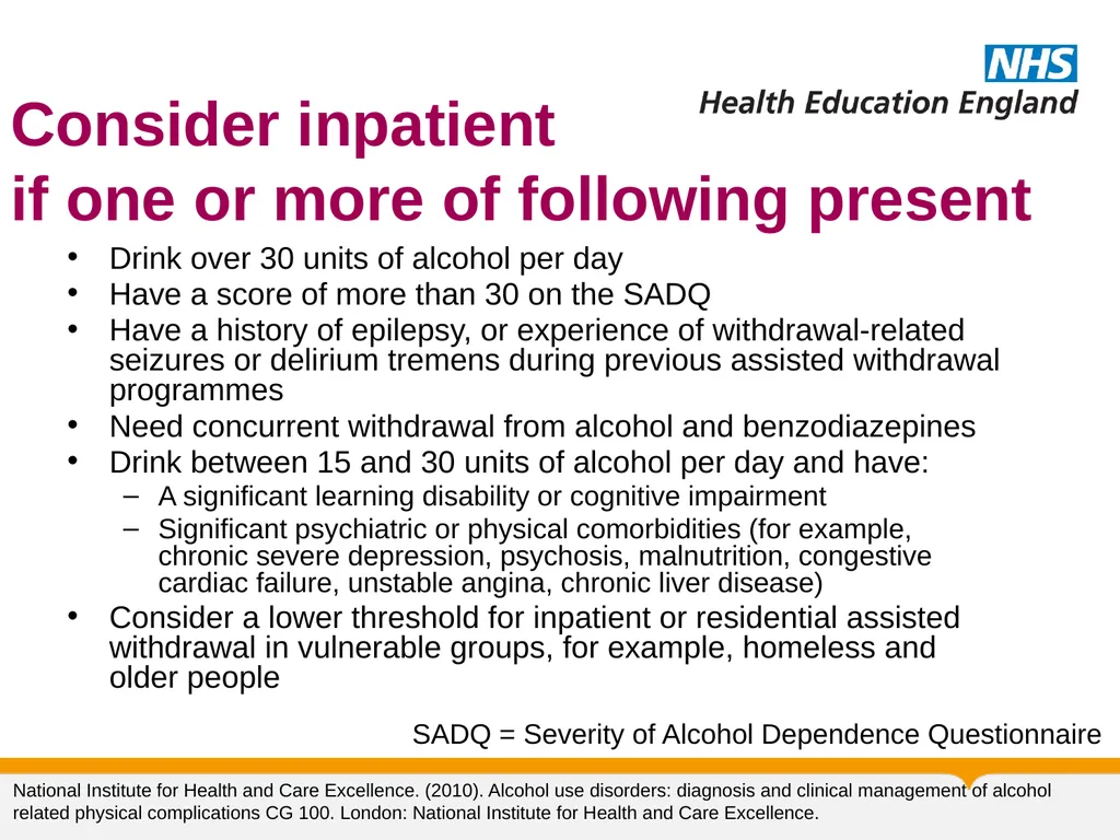 Substance Misuse Module Diagnosis & Treatment of - slide 31 of 87