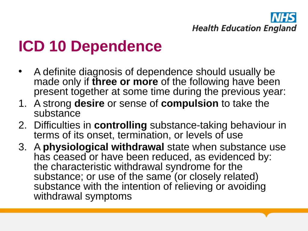 Substance Misuse Module Diagnosis & Treatment of - slide 11 of 87