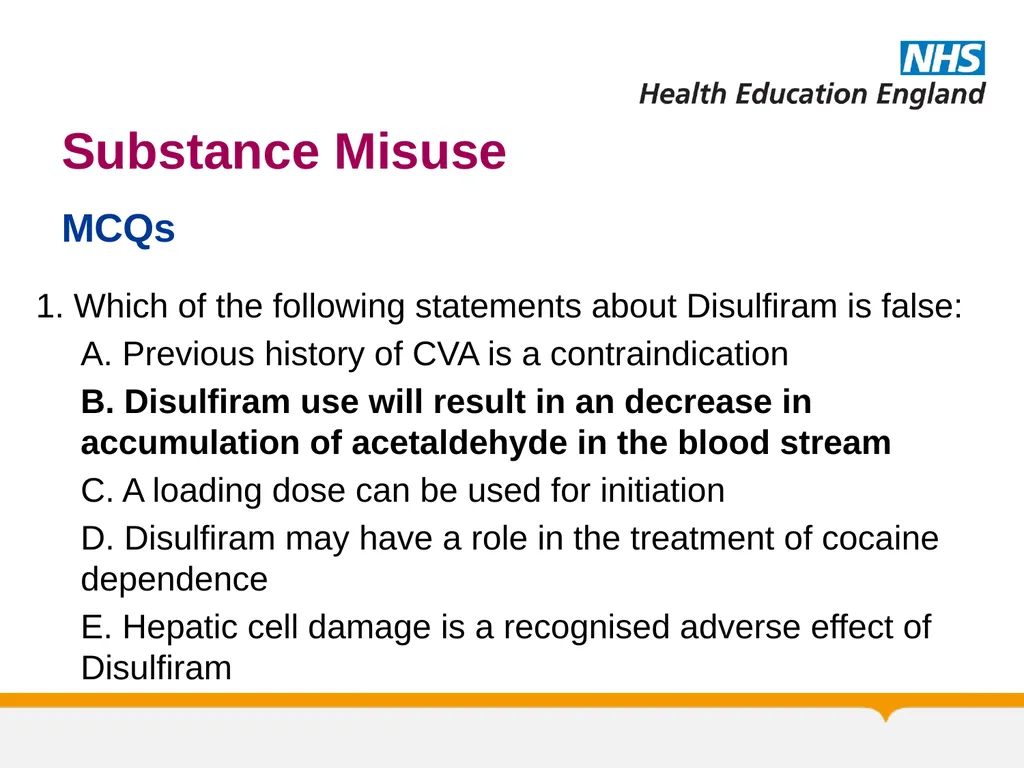 Substance Misuse Module Diagnosis & Treatment of - slide 51 of 87