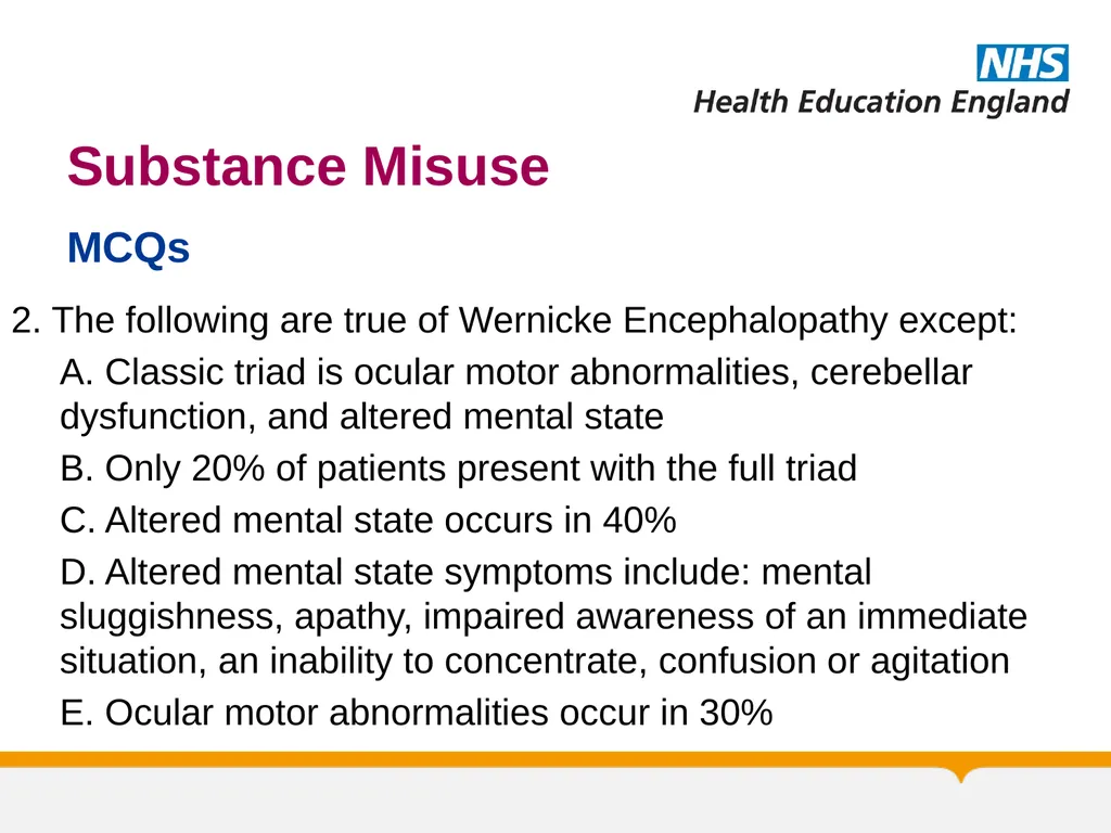Substance Misuse Module Diagnosis & Treatment of - slide 52 of 87