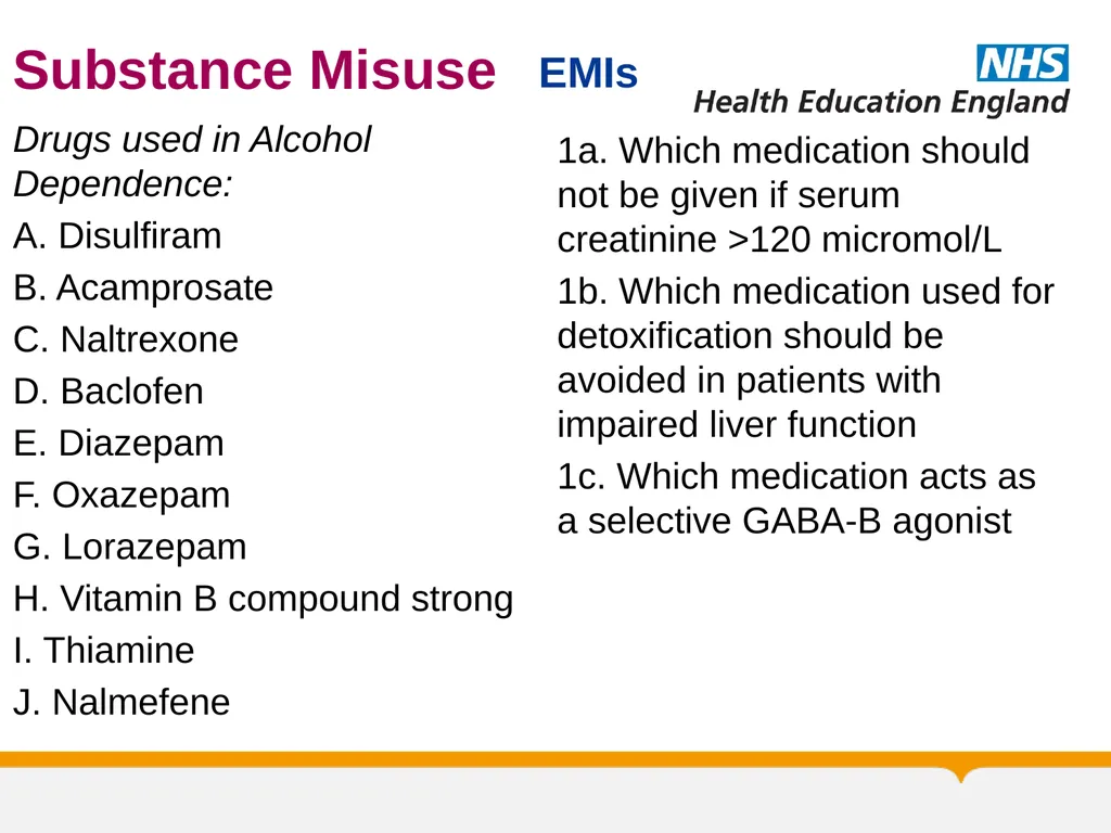 Substance Misuse Module Diagnosis & Treatment of - slide 60 of 87