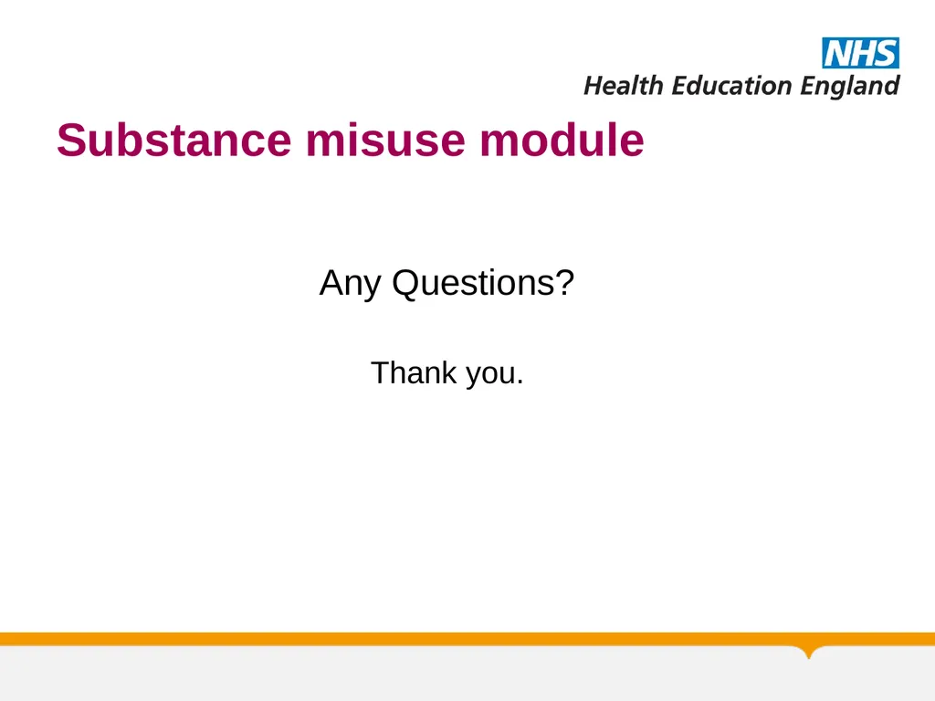 Substance Misuse Module Diagnosis & Treatment of - slide 64 of 87